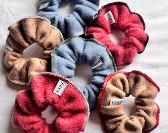 Reworked Wool Scrunchies; Upcycled Scrunchies