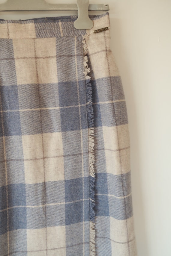 Tartan Wool Pastel Skirt 40 EU / 12 UK / 8 US Siz… - image 5