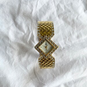 Vintage Bracelet Watch Square Stone Watch image 2