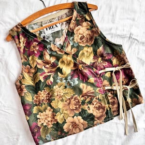 Reworked Ralph Lauren Top; Floral Tie Top