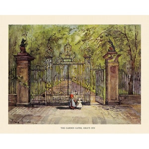 Gray&#39;s Inn Garden - London Parks and Gardens (1907) - Stampa giclée - Incorniciato/Senza cornice
