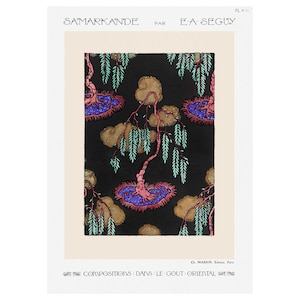 Emile-Allain Seguy : Samarkand 20 Color Compositions in the Oriental Style, Plate 11 (1914) - Giclee Fine Art Print - Framed/Unframed/Canvas