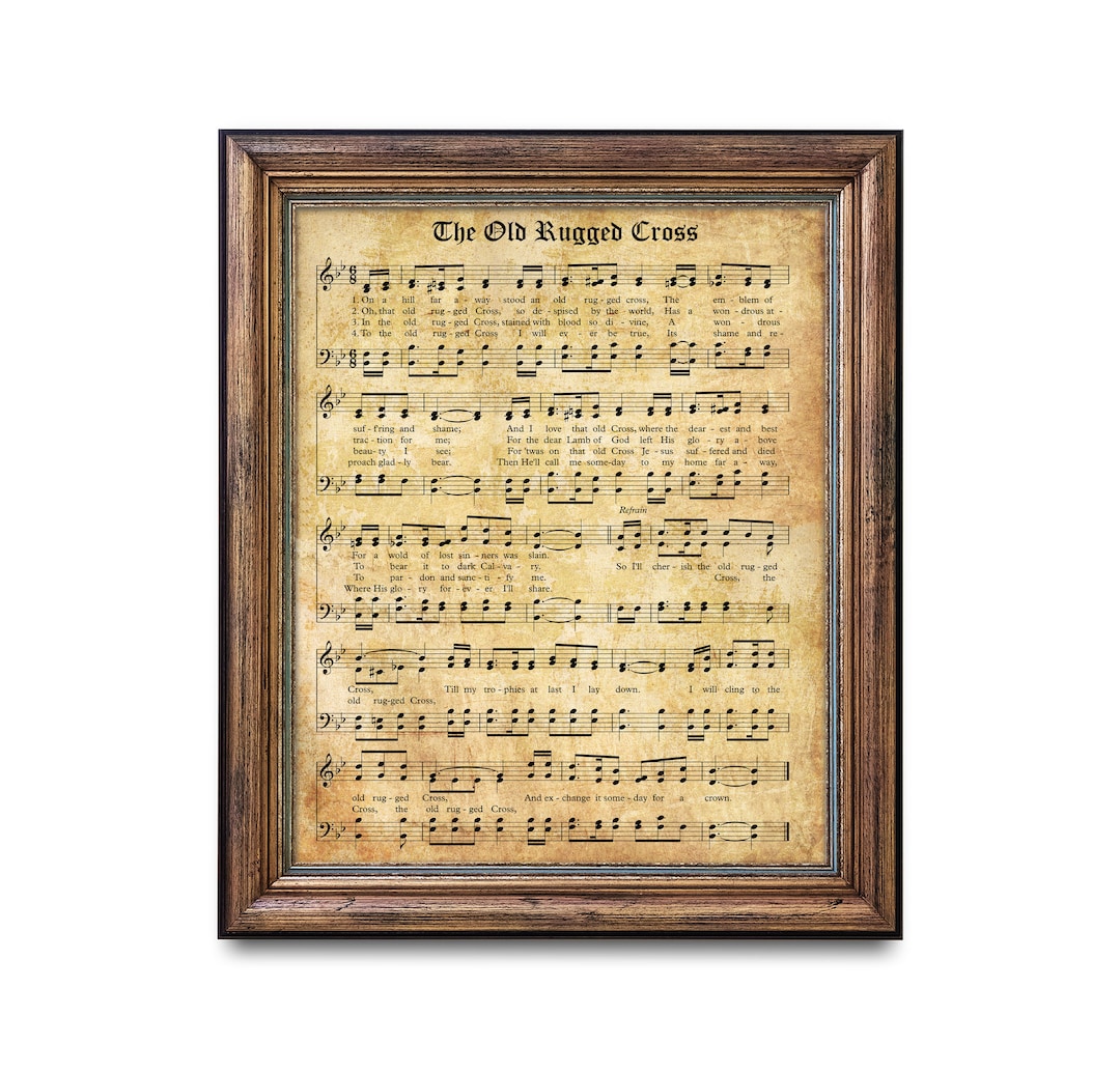 The Old Rugged Cross - Printable Vintage Sheet Music - Christian Art ...