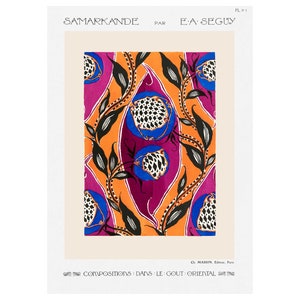 Emile-Allain Seguy : Samarkand 20 Color Compositions in the Oriental Style, Plate 4 (1914) - Giclee Fine Art Print - Framed/Unframed/Canvas
