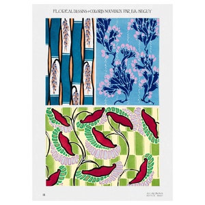 Emile-Allain Seguy : Floreal - New Designs and Colors, Plate 16 (1924) - Giclee Fine Art Print - Framed/Unframed/Canvas
