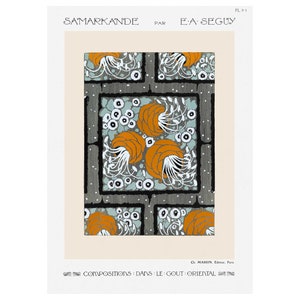 Emile-Allain Seguy : Samarkand 20 Color Compositions in the Oriental Style, Plate 1 (1914) - Giclee Fine Art Print - Framed/Unframed/Canvas