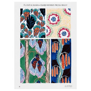 Emile-Allain Seguy : Floreal - New Designs and Colors, Plate 14 (1924) - Giclee Fine Art Print - Framed/Unframed/Canvas