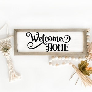 Welcome Home 8 x 18 Farmhouse Sign