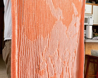 PDF Digital Download, Illusion Unicorn Knitted Blanket Pattern