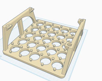 Multi-Purpose Small Bottle Organizer (Rubber Band Retention System) – STL Files