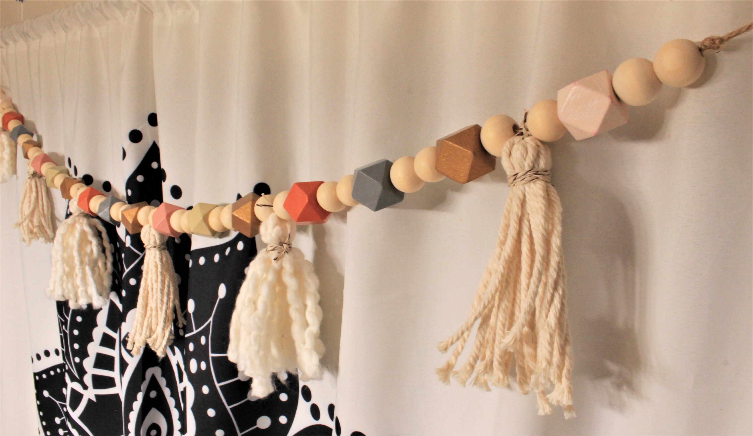 Beaded tassel garland Etsy