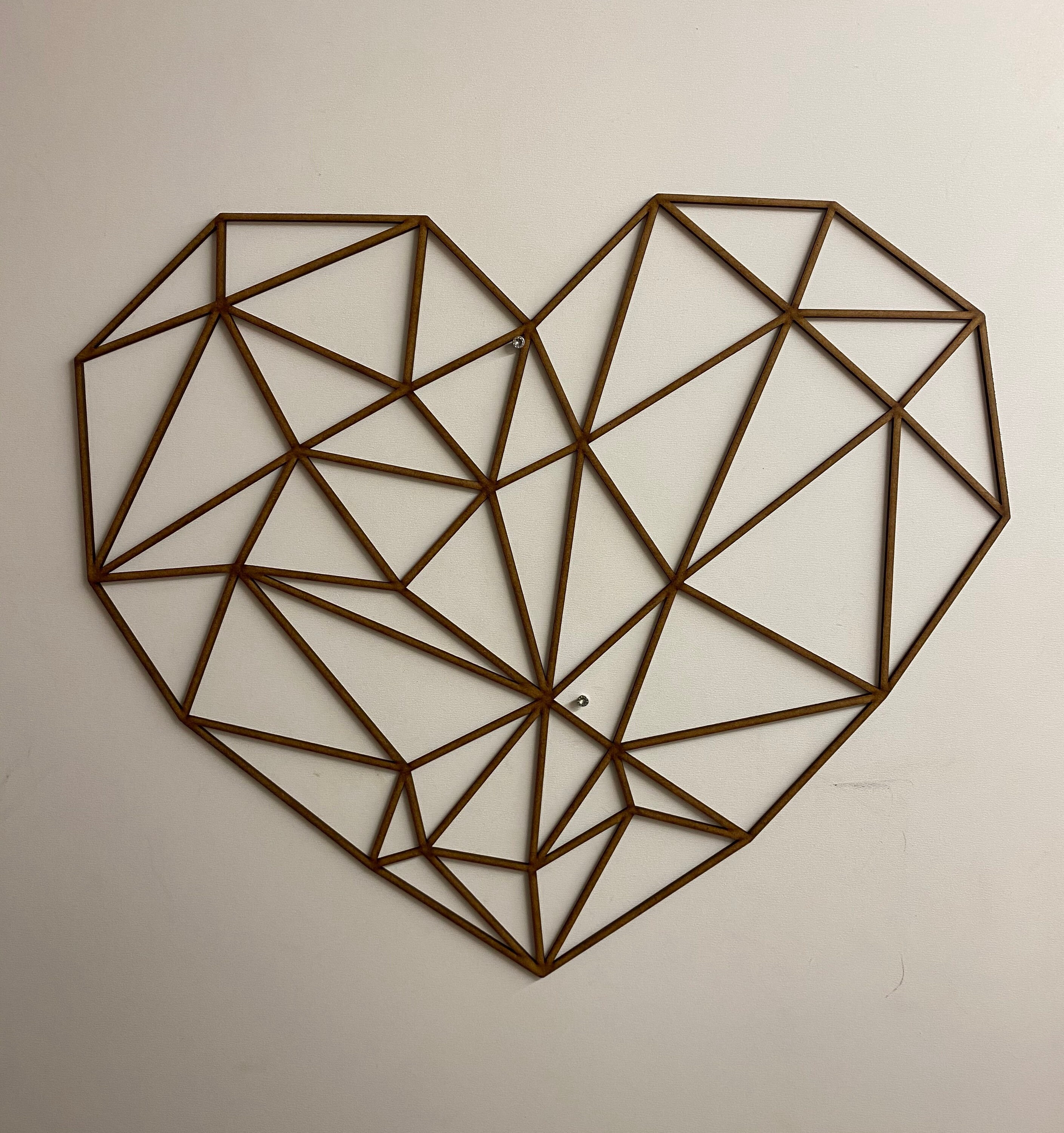 Coeur Géométrique Géant 55 cm