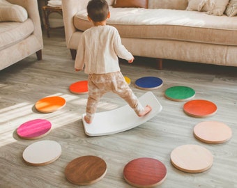 Wooden Stepping Stones, Montessori toy, Wooden toys for kids, Handmade in USA