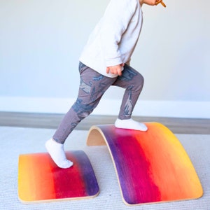 Wobble Board by Bunny Hopkins Wooden Montessori Balance image 6