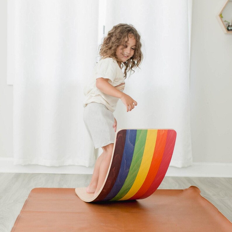 Wobble board Made in USA for kids promoting Creativity and Etsy