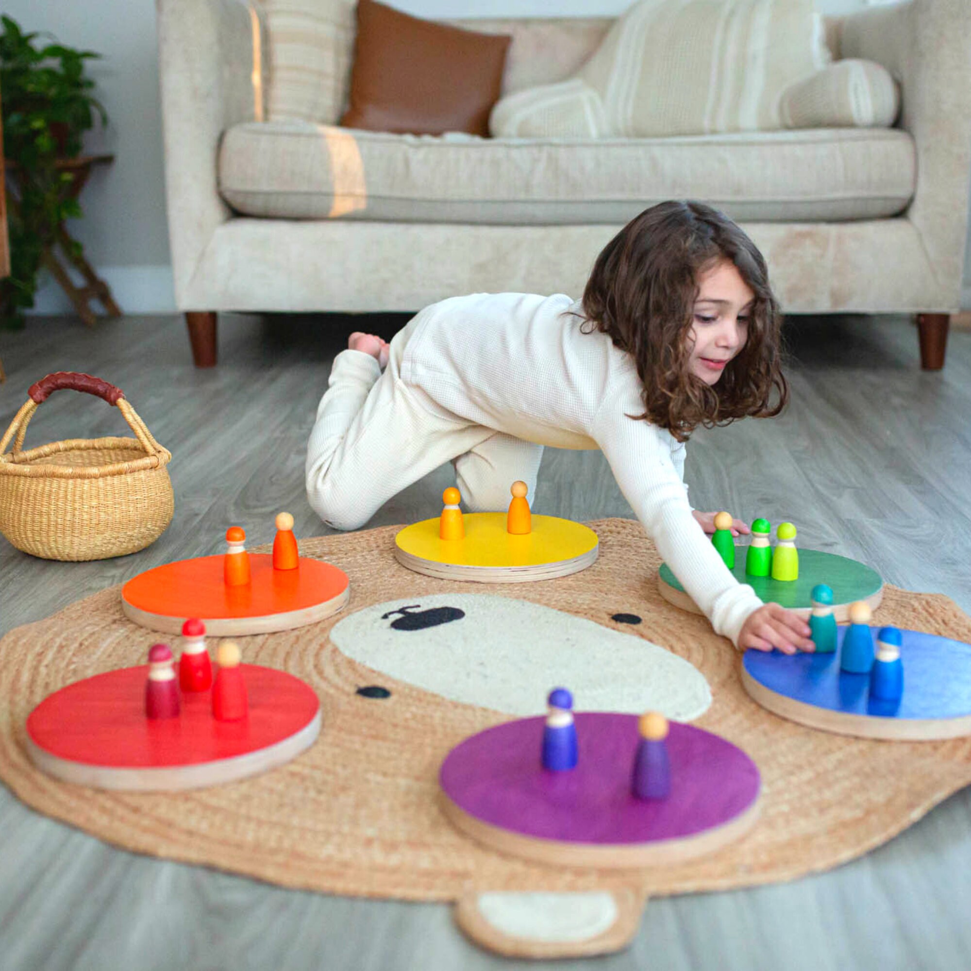 Wooden Stepping Stones, Montessori Toy, Wooden Toys for Kids