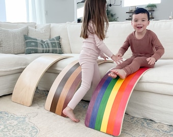 Maple Wood Wobble Balance Board: Montessori Open-Ended Toy, Made in USA