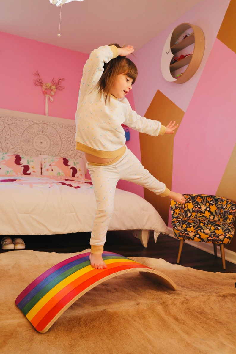 Creative Play with Curved Balance Board