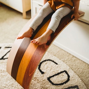 Wobble Board by Bunny Hopkins Wooden Montessori Balance image 8