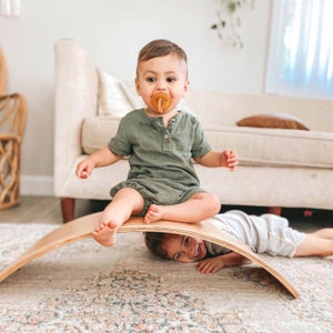 Wobble Board by Bunny Hopkins Wooden Montessori Balance image 7