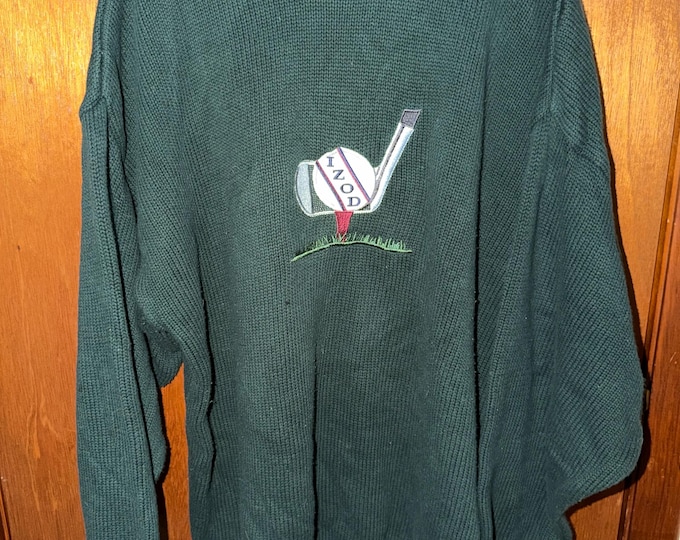 Vintage 1970s-80s Izod Golf Crewneck Sweater, Size Men’s XL