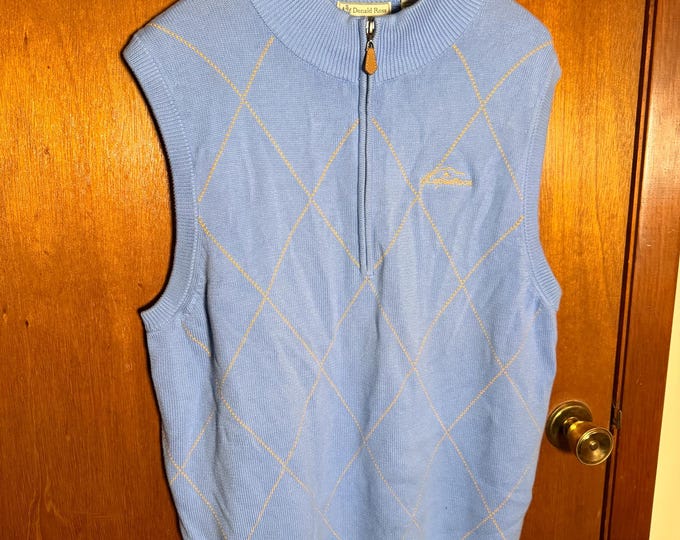 Vintage Donald Ross Size Men’s Large Ledgerock Sweater Vest, Golf Wear, Dress Clothes