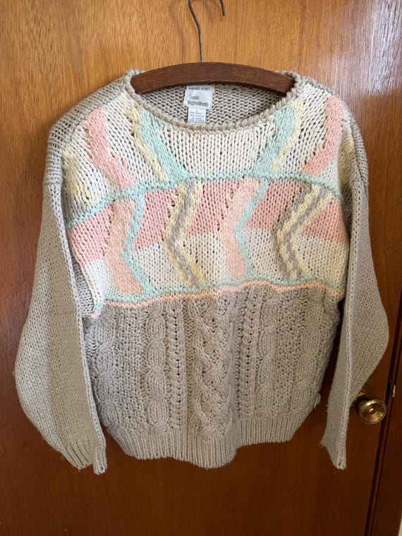 Vintage Basic Ingredients Granny Core Sweater Han… - image 1