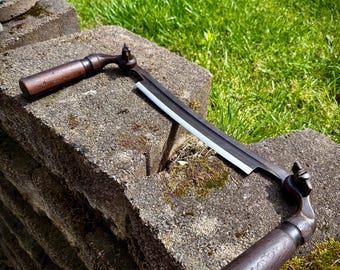 Vintage Wilkinson Folding Drawknife, Straight Blade Woodworking Tool