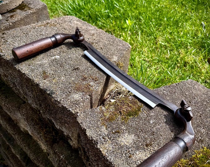 Vintage Wilkinson Folding Drawknife, Straight Blade Woodworking Tool