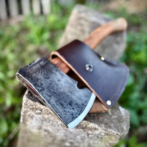 Vintage Restored Collins Boy Scout Camping Hatchet, Single Bit Wood Chopping Tool