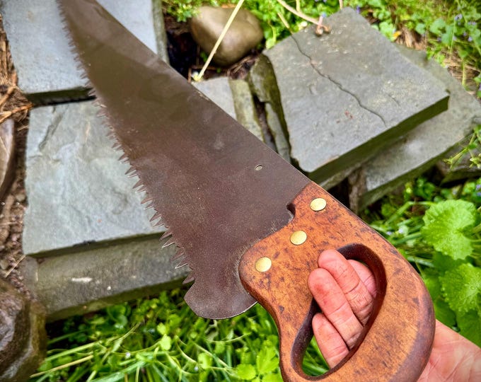 Antique Hand Saw, Timber Crosscut Saw, Tree Bucking & Felling