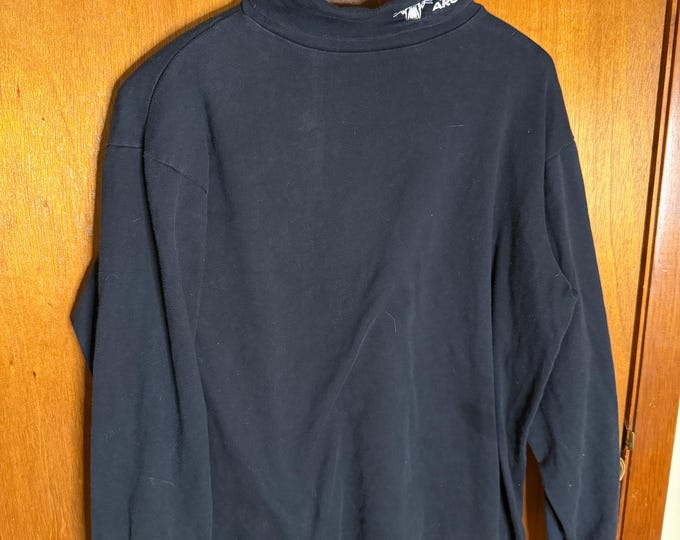 Vintage Arctic Cat Black Turtleneck Sweater Long Sleeve Size Large