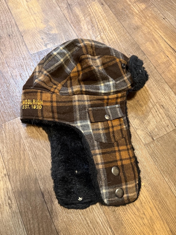 Vintage Woolrich Hunting Cap, Earmuffs, Snap Enclosure, Winter Hat