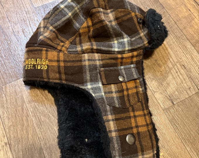 Vintage Woolrich Hunting Cap, Earmuffs, Snap Enclosure, Winter Hat