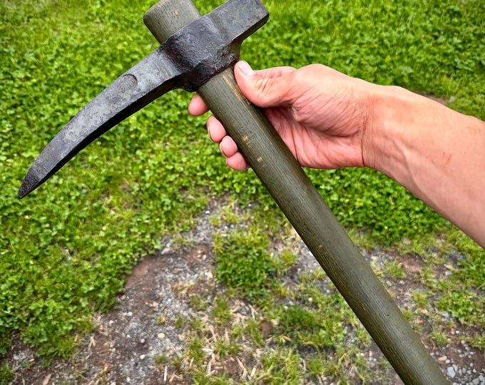 Vintage Acer Mob Fondu French Mining Pick, Collapsible WWII Memorabilia Soldier OD Green