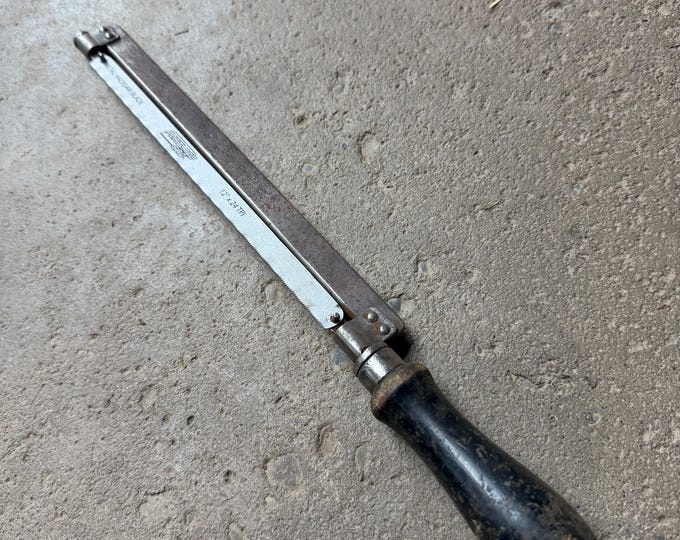 Antique Hand Saw, Metal Pipe Cutting, New Replacable Blade