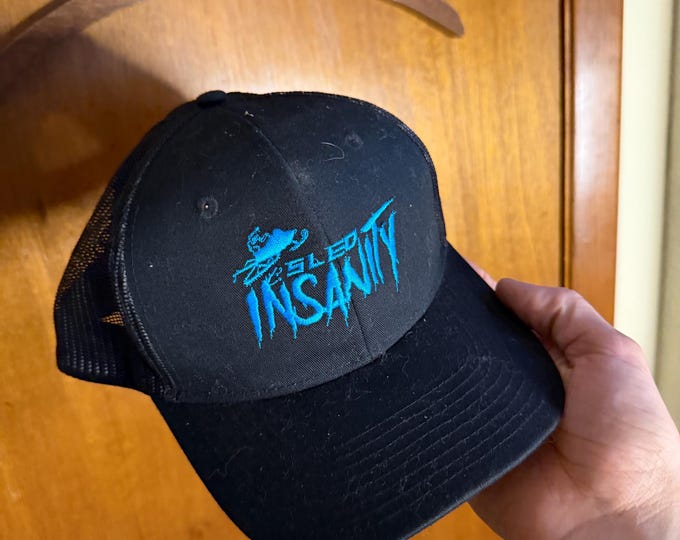 Vintage Sled Insanity Baseball Cap, SnapBack Hat