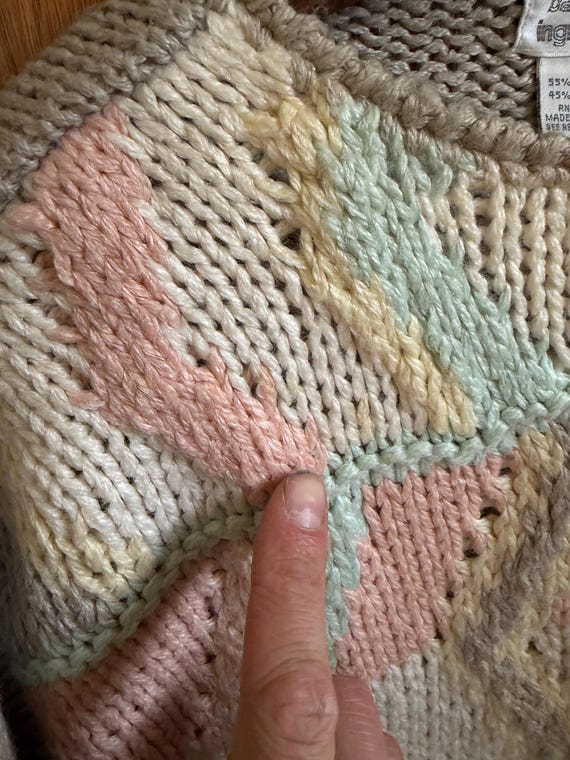 Vintage Basic Ingredients Granny Core Sweater Han… - image 7