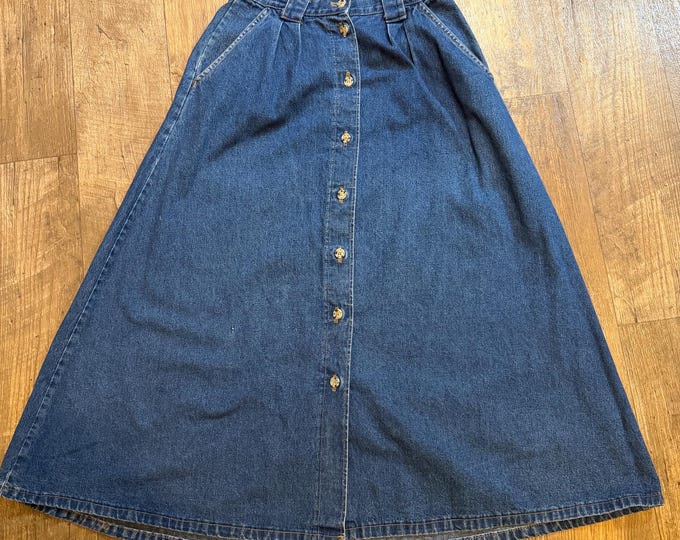 Vintage 1970s-80s Vivaldi Denim Skirt, Size Womens 6