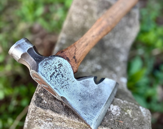Vintage Restored Goodyear Tires Half Hatchet, Original Handle Woodworking Tool