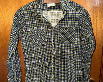 Vintage Chandler Boys Flannel Button Up Shirt, Cotton