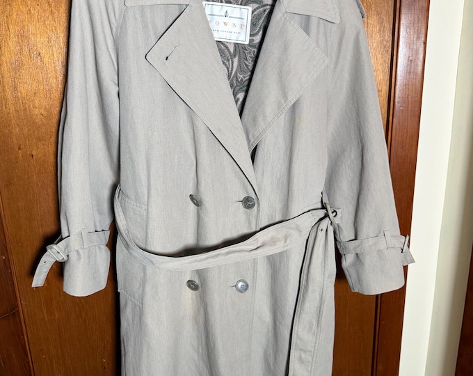 Vintage London Fog Beige Rain Jacket, Womens Size 4 Petite
