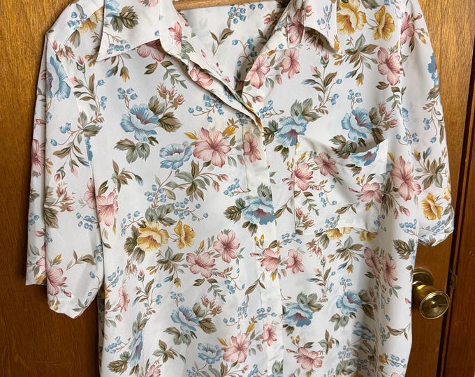 Vintage Alfred Dunner Button Up Floral Shirt