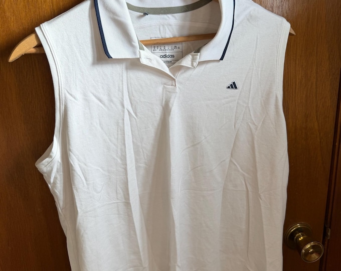 Vintage Adidas Top, Golf Vest/Shirt, White, Size XL