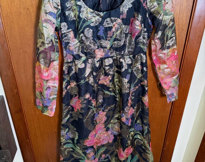 Vintage Floral Dress, Size Womens XL Zip Up
