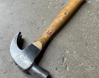 Vintage DL and W Railroad Claw Hammer Head, Craftsman Handle (Display Piece)