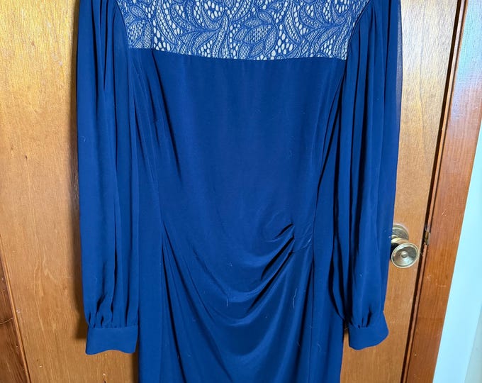 Vintage Ralph Lauren Lace-Top Dress, Size 14