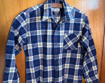 Vintage Fruit of the Loom Kids Flannel Button Up Shirt, Size Children’s 14