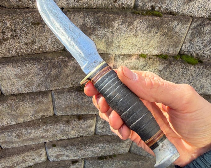 Vintage KaBar Skinner Hunting Camp Knife 1237, Restored and Sharp