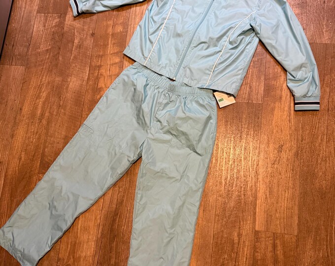 Vintage Baby Blue Track Suit, Sag Harbor, Size Petite Large, New With Tags
